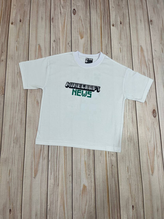 تیشرت مدل ماینکرافت نخ پنبه مناسب سنین 7 تا 11 سال