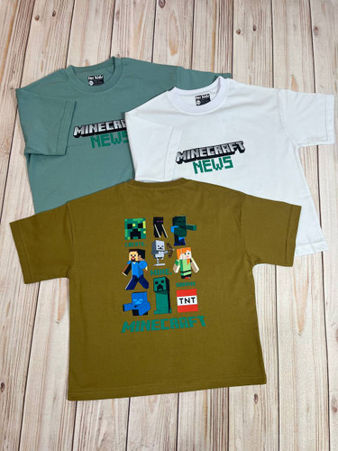 تیشرت مدل ماینکرافت نخ پنبه مناسب سنین 7 تا 11 سال