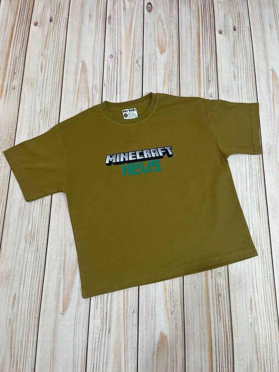 تیشرت مدل ماینکرافت نخ پنبه مناسب سنین 7 تا 11 سال