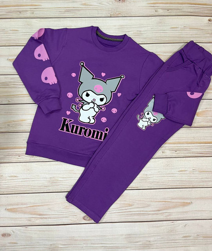 ست بلوز و شلوار کرومی دخترانه مناسب سنین 8 تا 12 سال