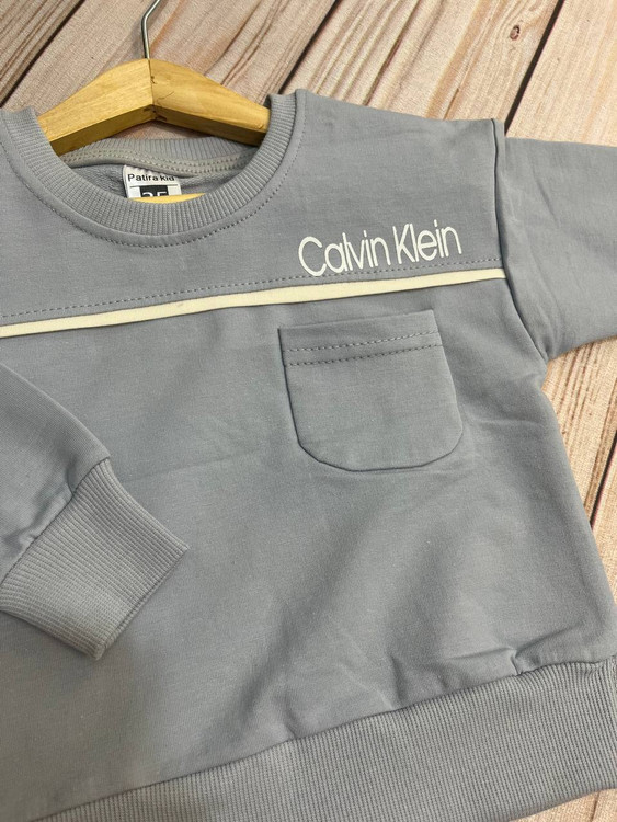 بلوز تک جیب پسرانه مدل Calvin مناسب سنین 1 تا 14 سال