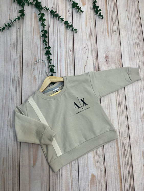 بلوز پسرانه تک نوار طرح A|X مناسب سنین 1 تا14 سال